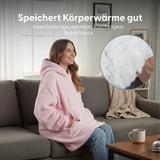 Oversize Hoodie Kuschelhoodie Hoodie-Decke Kuscheldecke mit Ärmeln