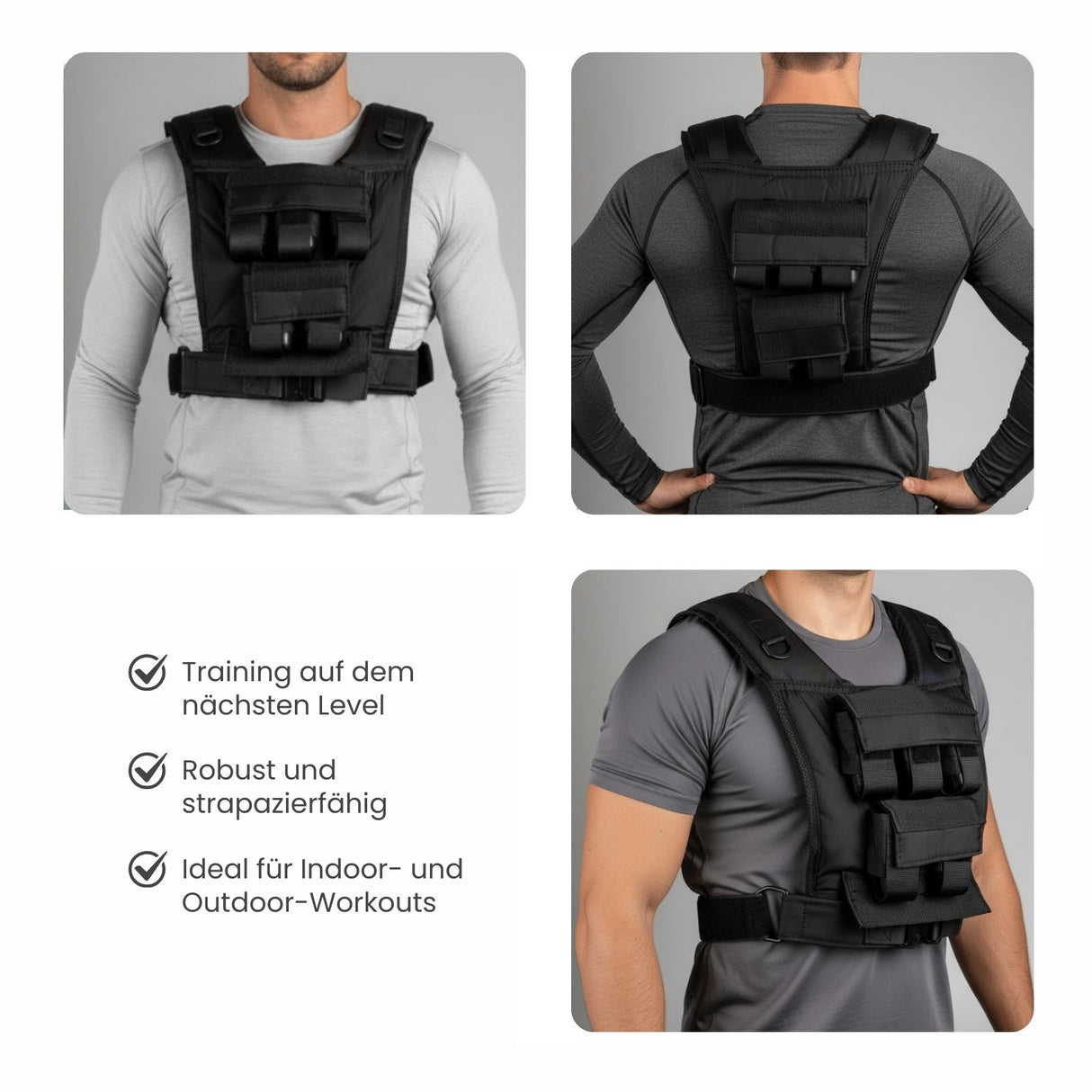 Verstellbare One Size Gewichtsweste 10kg Trainingsweste Weste