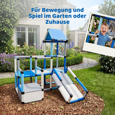 Klettergerüst für Kinder mit Rutsche Kletterturm Spielturm Spielplatz