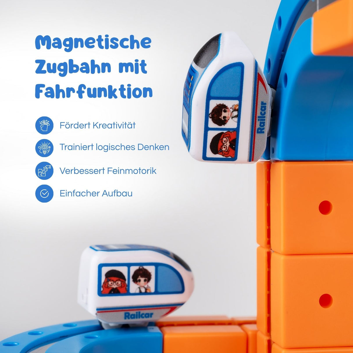 179-tlg. Magnet-Zugbahn Magnetische Zugstrecke Rennbahn Rennstrecke