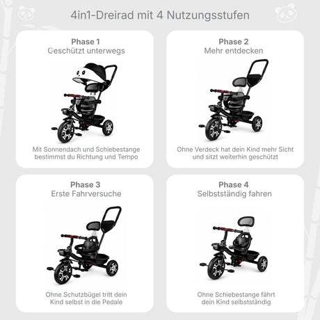 Kinder-Dreirad Anpassbares Dreirad 4in1 Dreirad Kleinkind-Dreirad