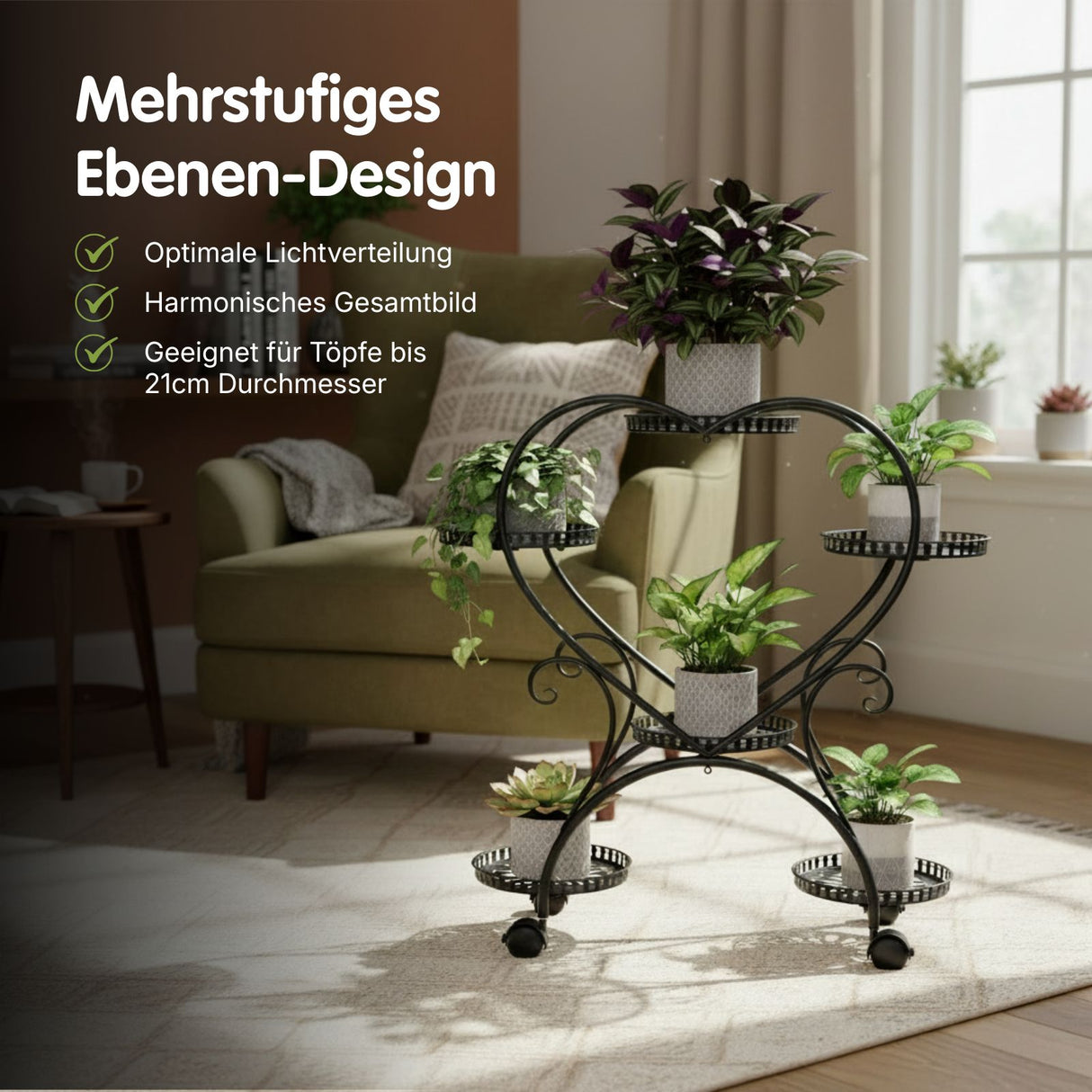 Blumenständer Blumenregal Pflanzenregal Pflanzenständer Pflanzentreppe
