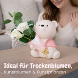 Sitzender Bär-Vase Dekoration Blumenarrangement Wohnaccessoire