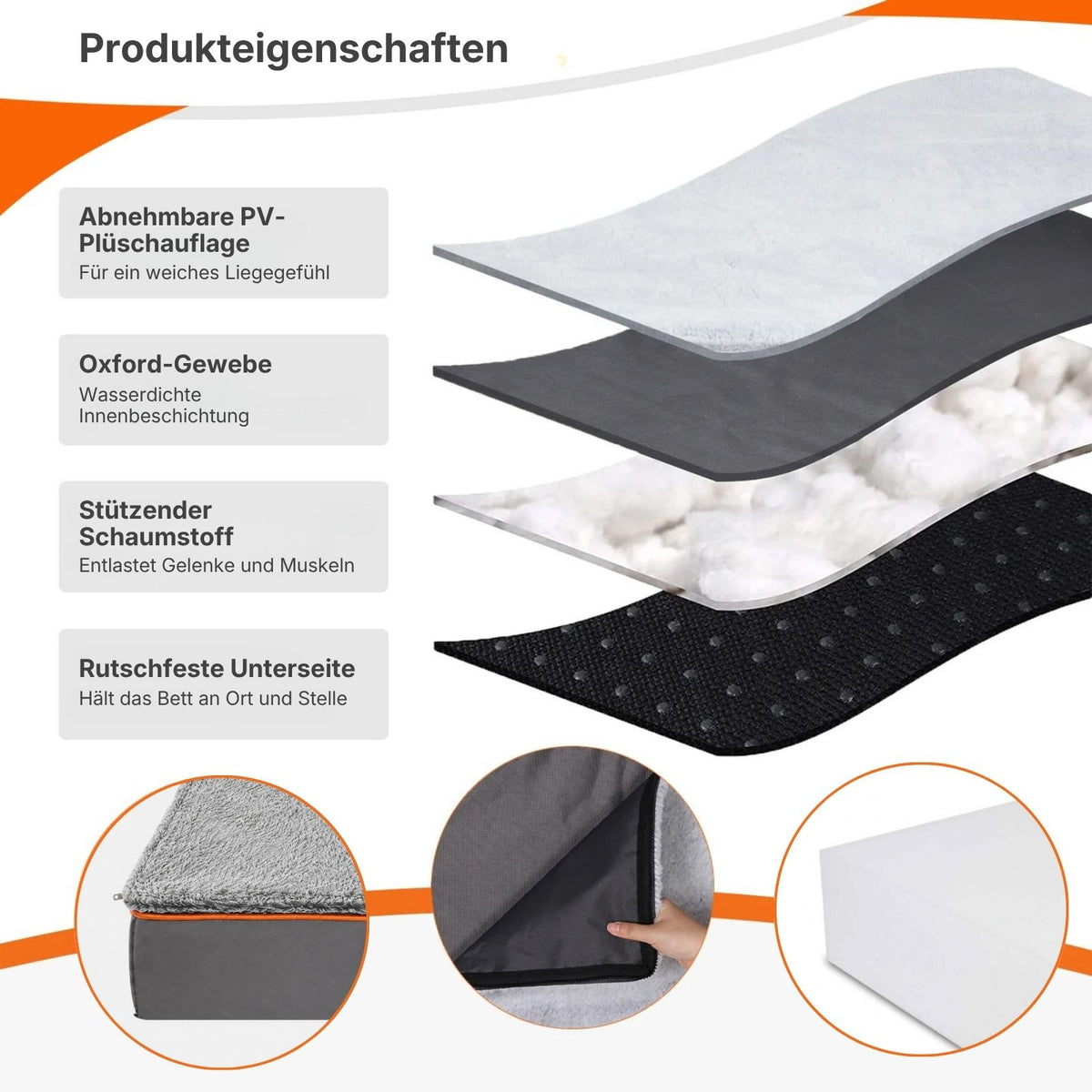 Hundebett Grösse XL Plüschbett Haustierbett Hundematratze Schlafplatz