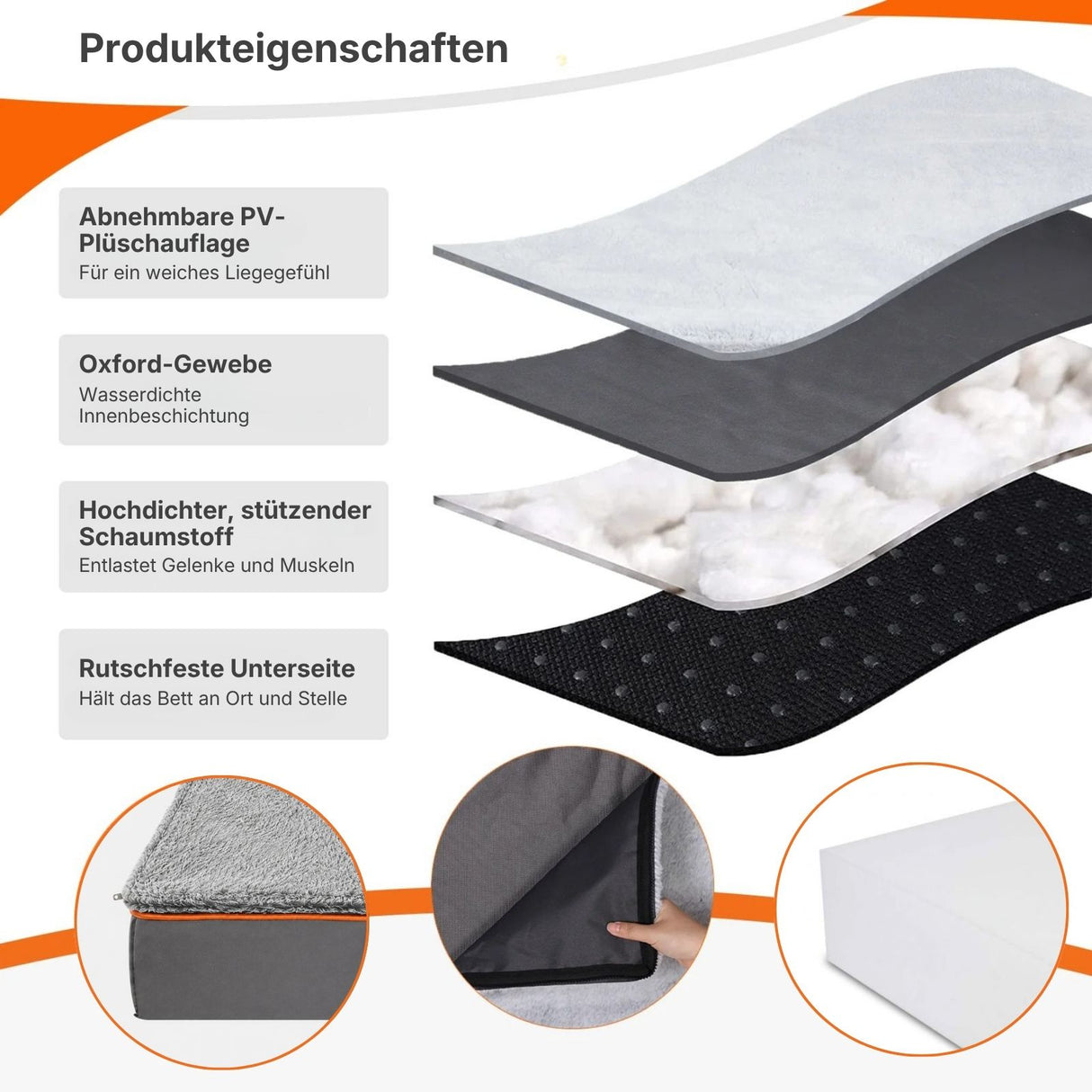 Hundebett Grösse XL Plüschbett Haustierbett Hundematratze Schlafplatz