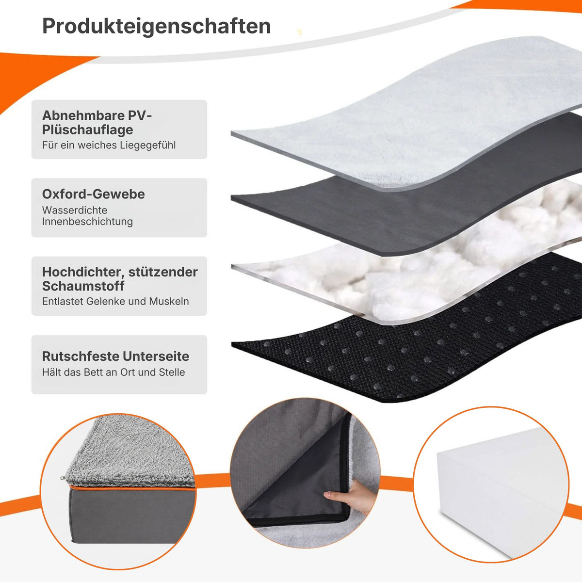 Hundebett Grösse XXL Schlafplatz Plüschbett Haustierbett Hundematratze