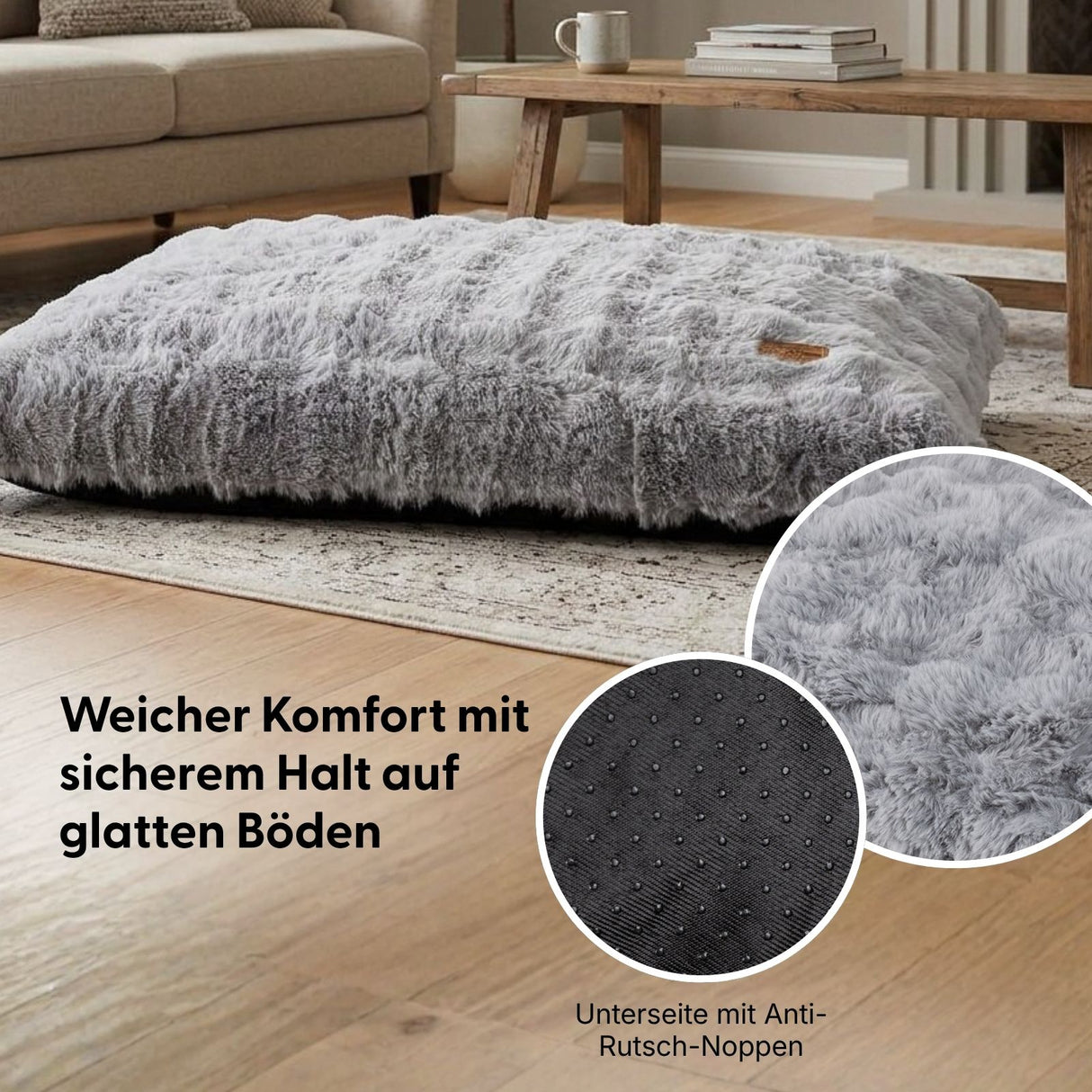 Hundebett Grösse XL Kuschelbett Hundekissen Schlafplatz Haustierbett