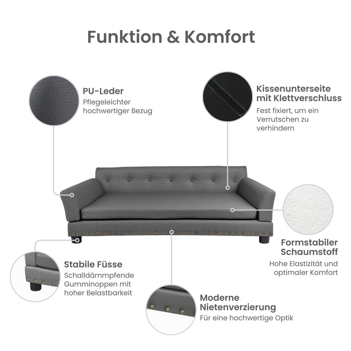 Hundesofa Grösse XL Liegeplatz Hundebett Haustiersofa Hundecouch