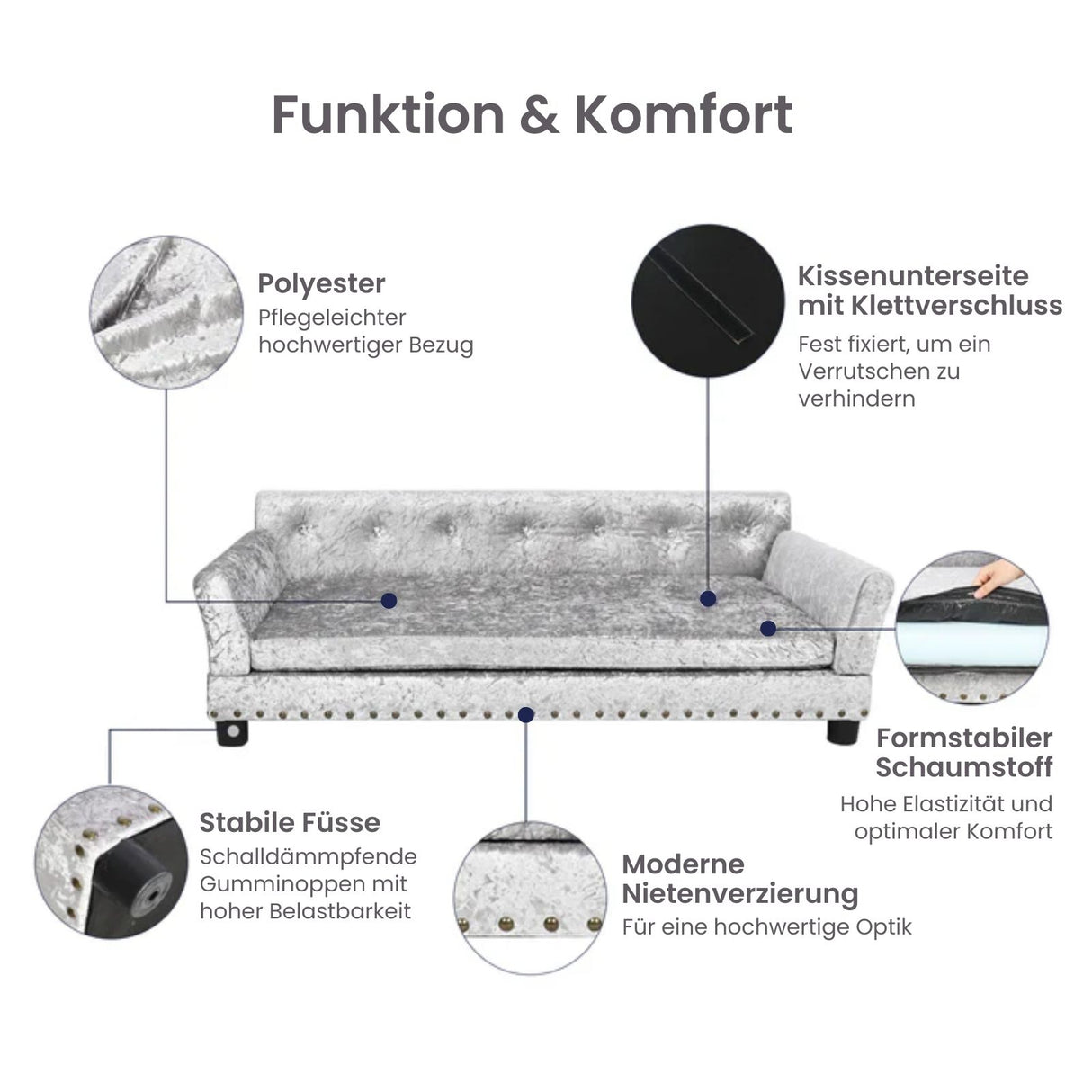 Hundecouch Grösse L Liegeplatz Hundebett Haustiersofa Hundesofa
