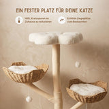 Kratzbaum mit Körben und Plattform Katzenbaum Katzenspielzeug Kletterbaum