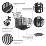 Hundekäfig Grösse L Hundebox Haustierkäfig Indoor-Käfig Metallkäfig
