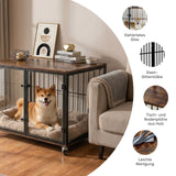Hundebox Design-Hundekäfig Indoor-Hundehütte Glaskäfig Beistelltisch