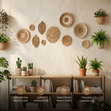 10-tlg. Set Boho-Wandteller Dekoelement Wanddeko Wandschmuck Boho-Stil