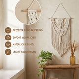 Makramee-Wandbehang Boho-Wandhänger Boho-Wanddeko Makramee-Hängedeko