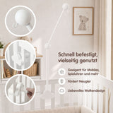 Mobile mit Halterung und Spieluhr Teddybär Schlafbegleiter mit Musik