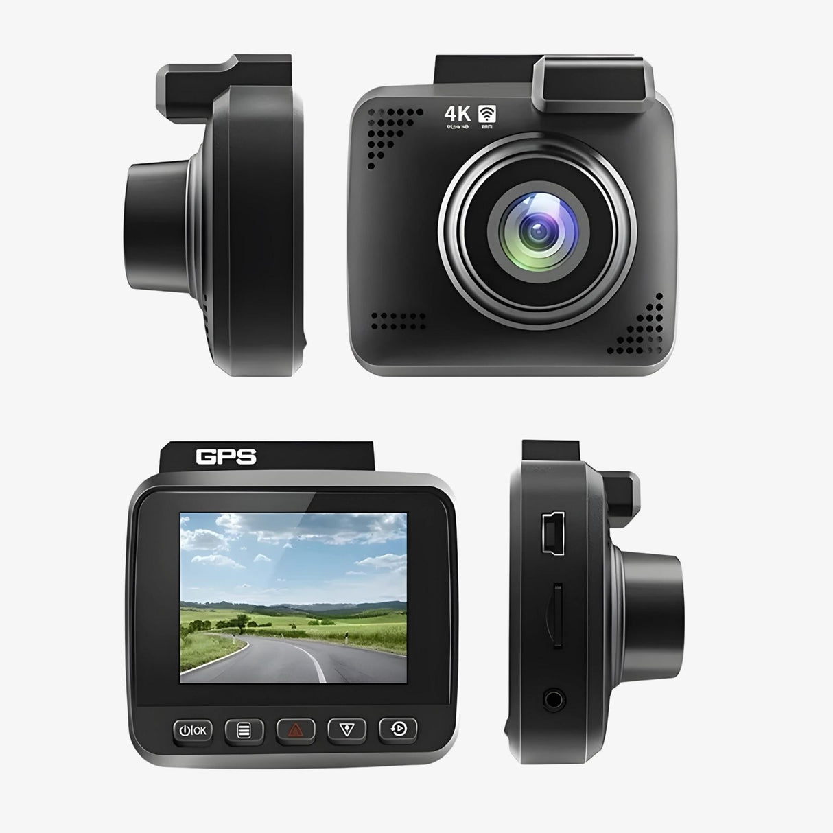 4K Dual-Dashcam mit Hardwire-Kit Onboard-Kamera mit Stromanschluss-Set