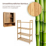 Bambus-Möbel-Set Standregal und Hängeschrank