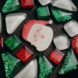 2er-Set DIY-Mosaik-Untersetzer Weihnachtsmann Schneemann Bastelset