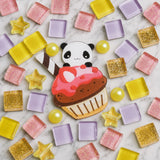 2er-Set DIY-Mosaik-Untersetzer Igel Panda Untersetzer-Bastelset