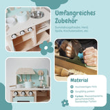 Spielküche mit Frühstücksset Kaffeeautomat Mikrowelle Küchenmaschinen