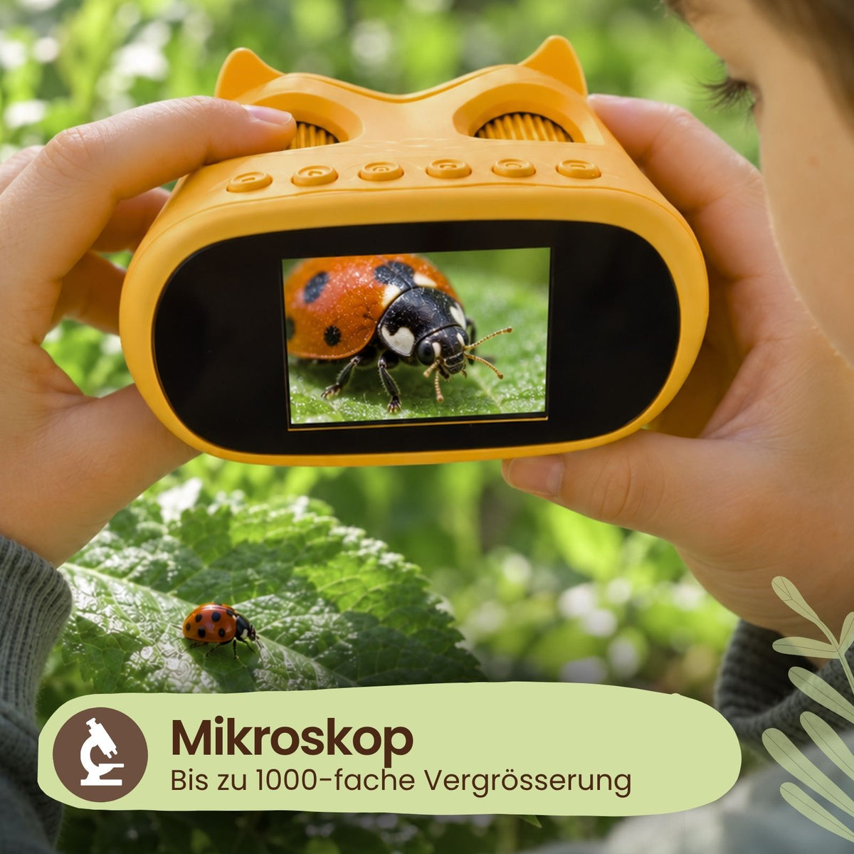 2-in-1 Kindermikroskop und -teleskop Handmikroskop Digitalmikroskop