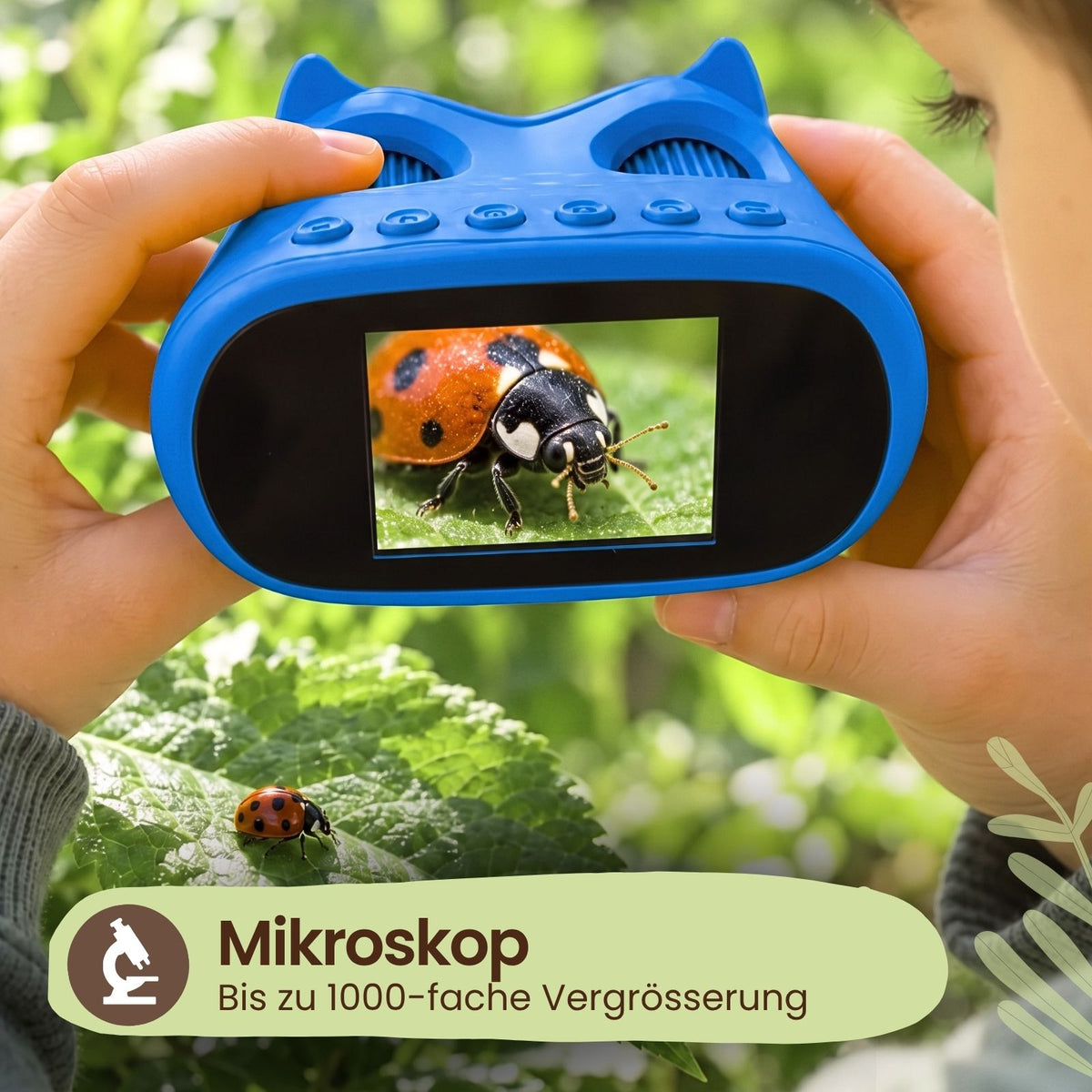 2-in-1 Kindermikroskop und -teleskop Digitalmikroskop Handmikroskop