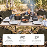 4-tlg. Campinggeschirr Outdoor-Kochgeschirr-Set Kochtopf Bratpfanne