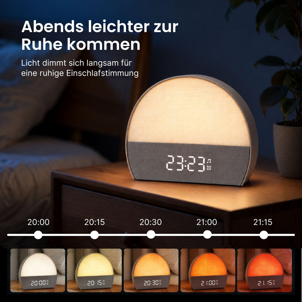 Wake-Up-Light Aufwachlicht Lichtwecker Sonnenaufgangswecker Wecklicht
