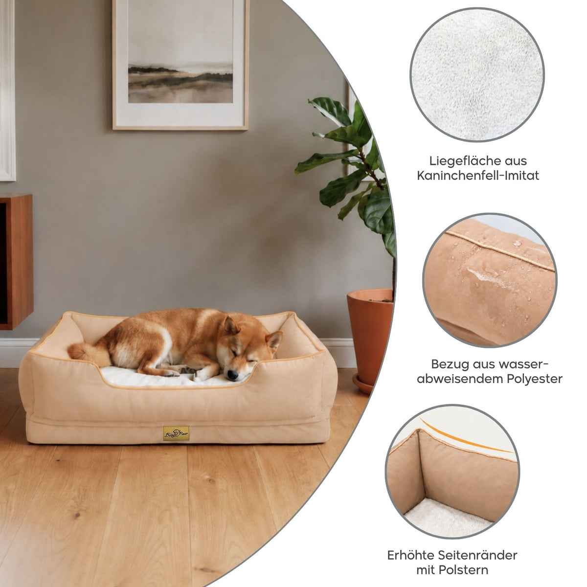 Haustierbett Grösse L Liegeplatz Hundebett Schlafplatz Kuschelbett