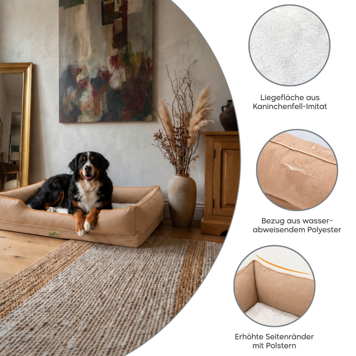 Haustierbett Grösse 3XL Hundebett Kuschelbett Liegeplatz Schlafplatz