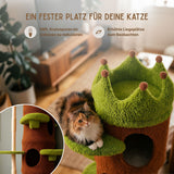 Kratzbaum mit Höhlen und Krone Katzenbaum Kratzmöbel Kletterbaum