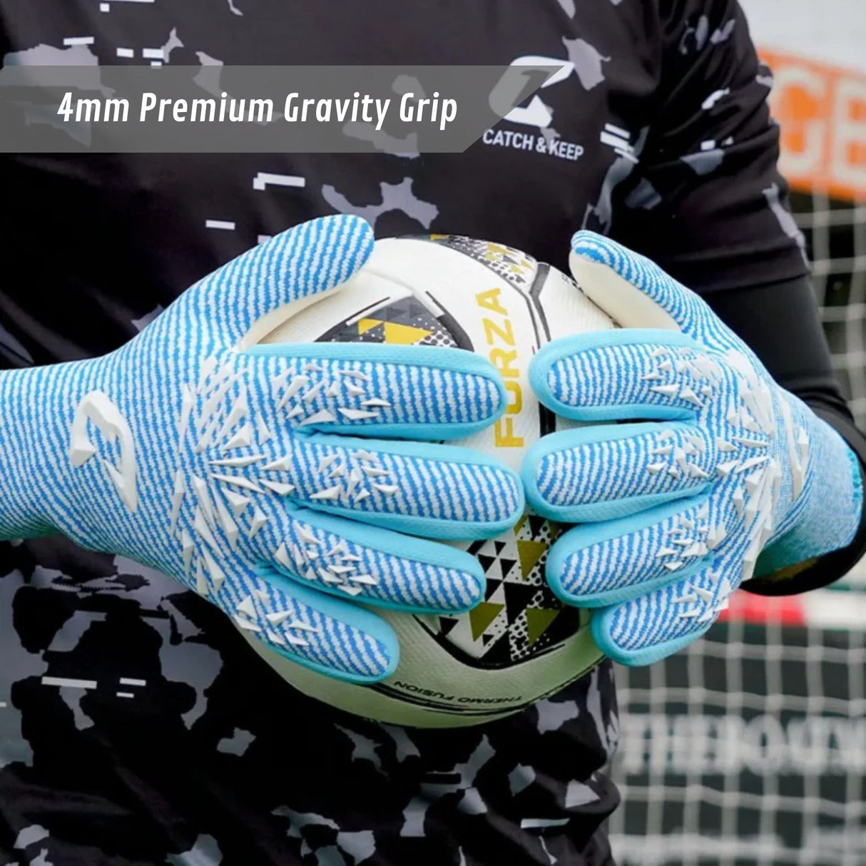 Fussballhandschuhe Aero Virx Blue Gr. 9 Torwart Goalie Handschuhe