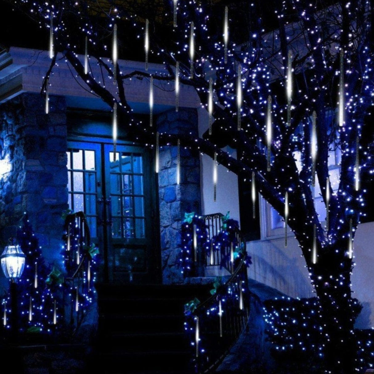 Meteor-Lichter 2.8m LED Weihnachtslichter Girlande Eiszapfen Wassertropfen