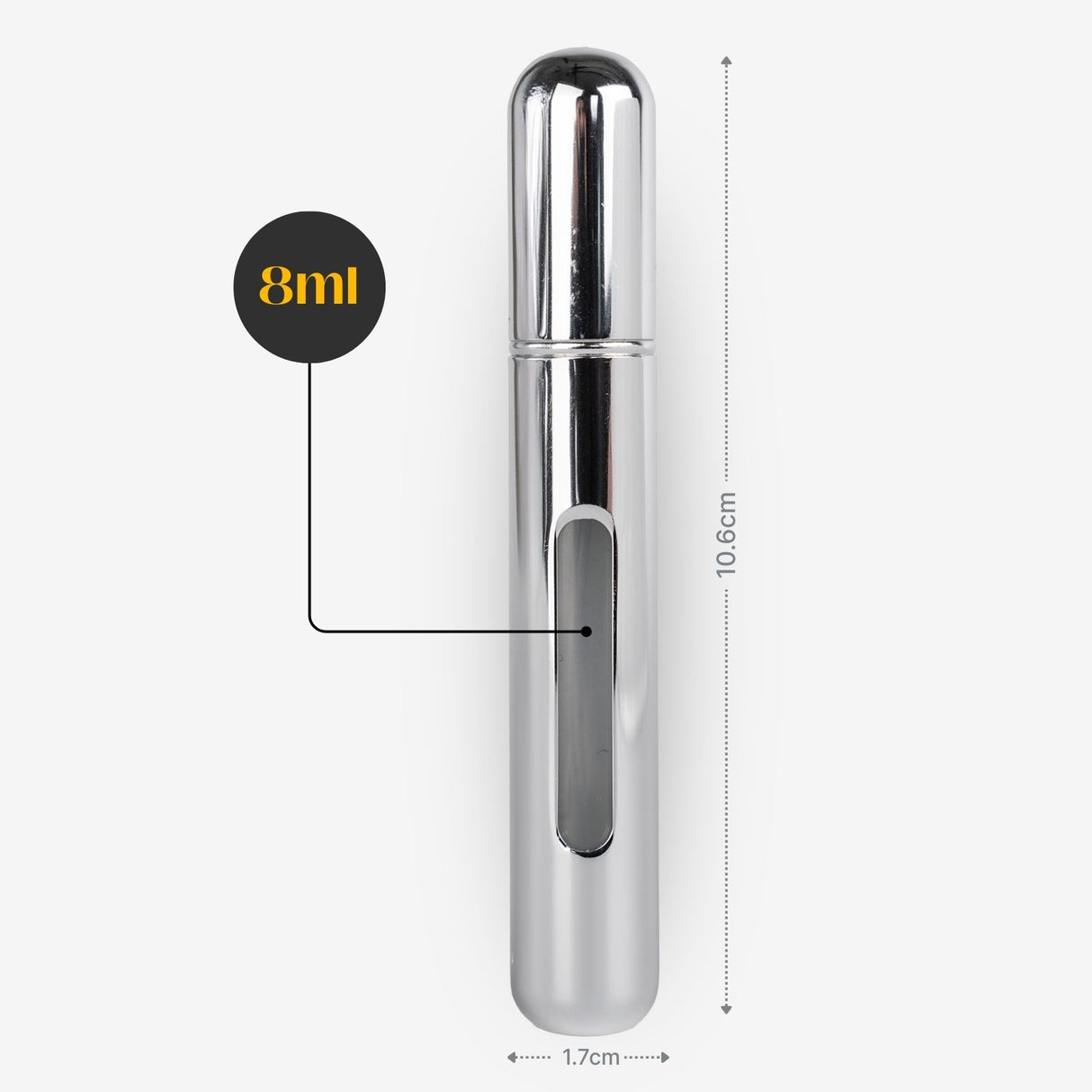 8ml Mini-Parfümzerstäuber Parfum Vaporisateur Silbrig