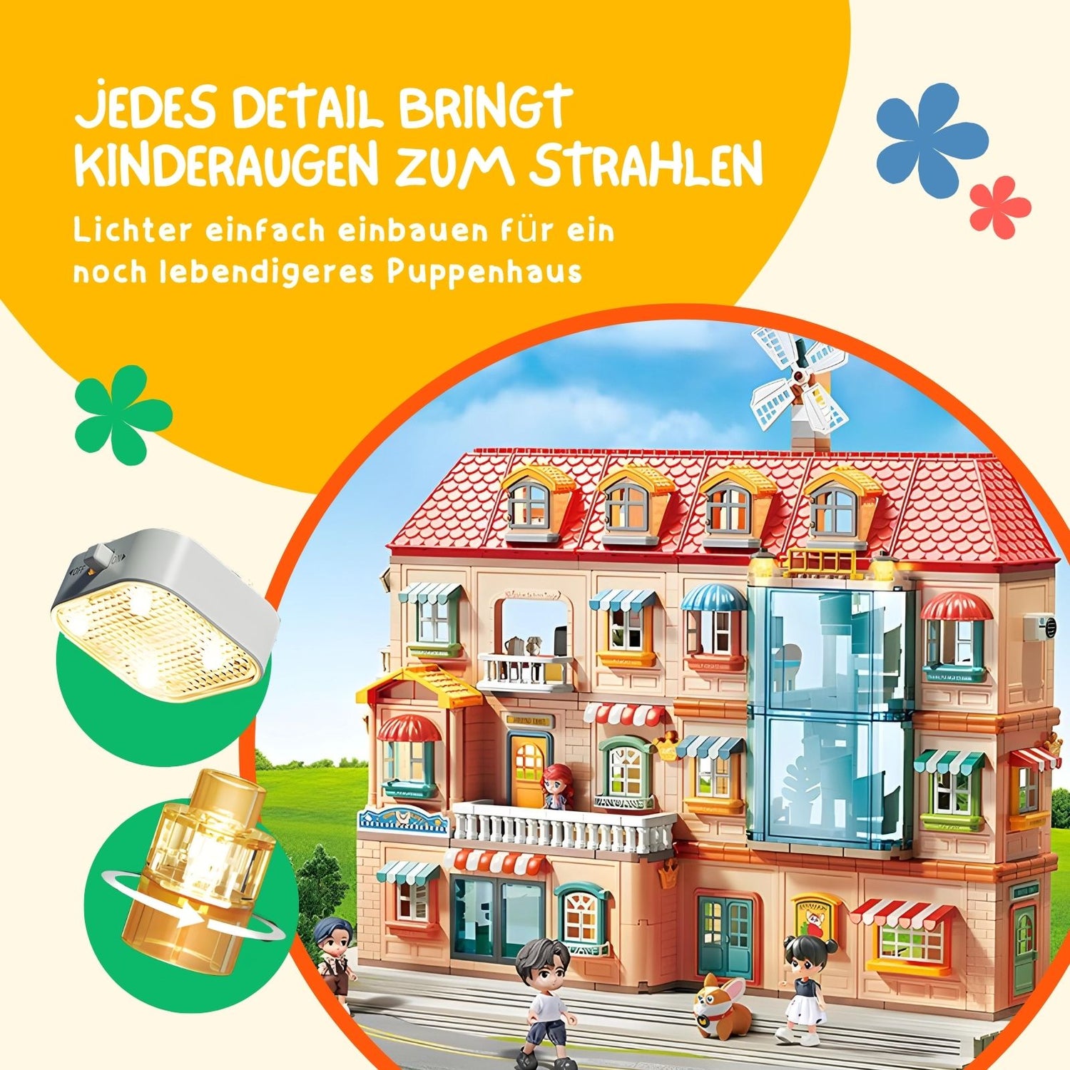 Puppen Villa Spielhaus Haus Möbel Spielzeug Stube Residenz Schloss