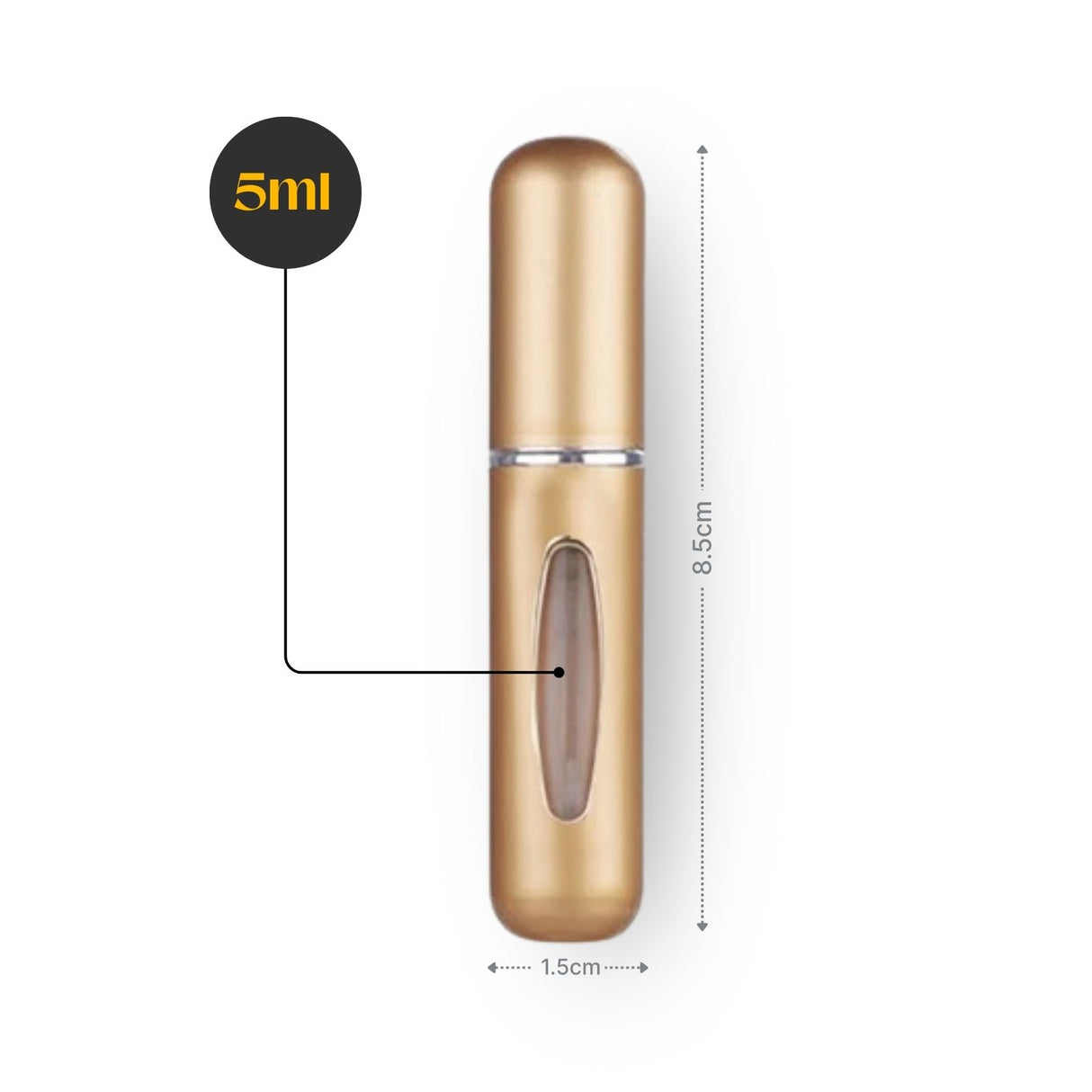 2er-Set Mini-Parfümzerstäuber 5ml Parfum Vaporisateur Goldig