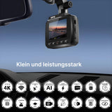 4K Dual-Dashcam Onboard-Kamera Autofront-Kamera Nachtsichtkamera Auto