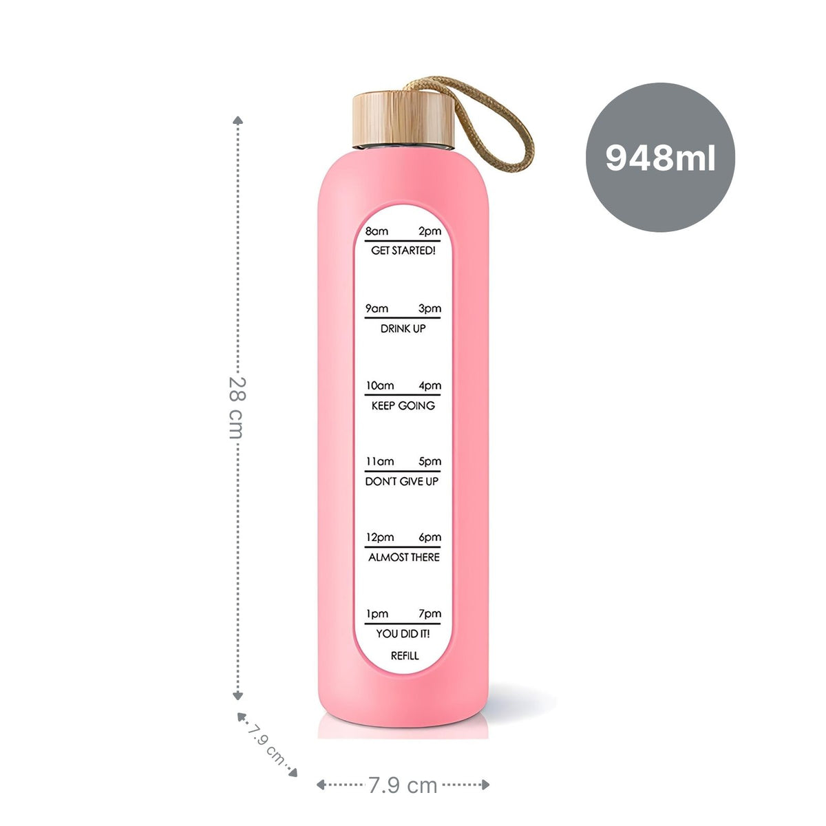 Glasflasche Sportflasche Trinkflasche Wasserflasche Getränkeflasche –