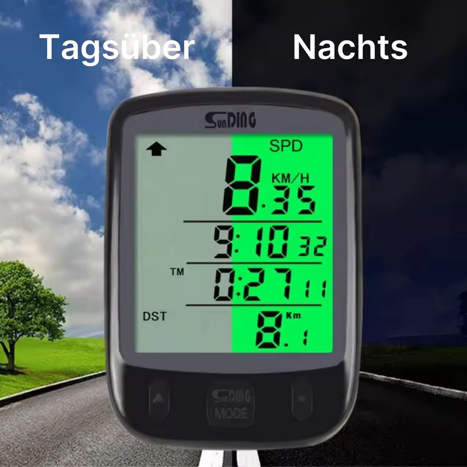 Sunding Velocomputer Fahrradcomputer Fahrradtacho Bikecomputer –