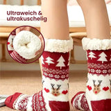 Weihnachtssocken Gr. 42-47 Kuschelsocken Fuzzy-Socken Wintersocken
