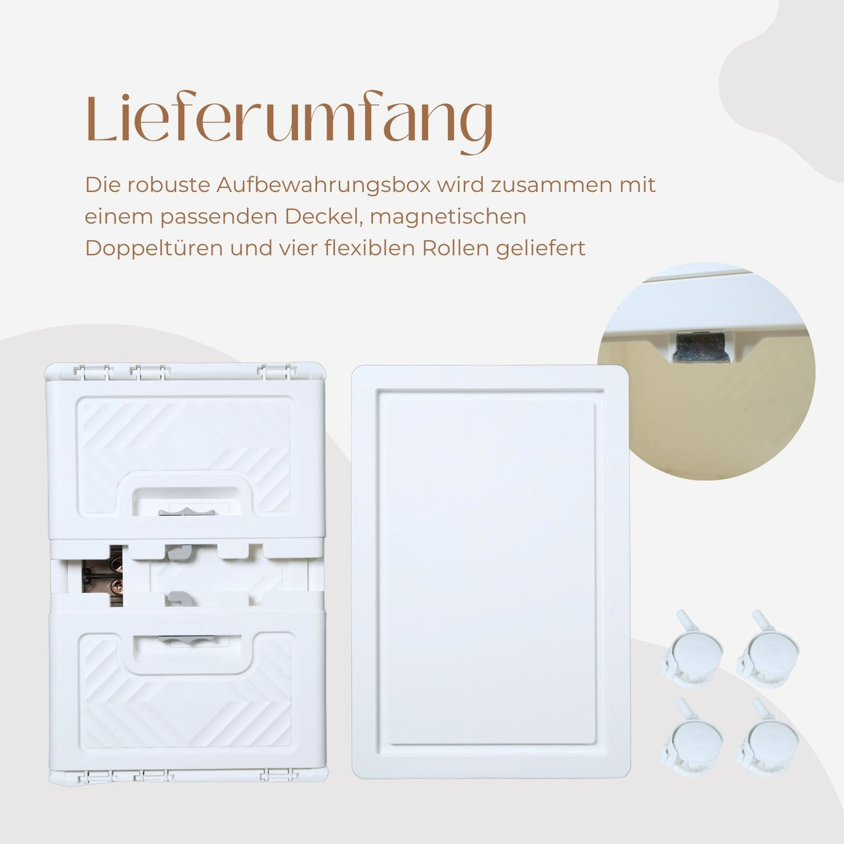 Basismodul 75 Vorratsschrank Faltbox Haushaltsschrank Rollkommode