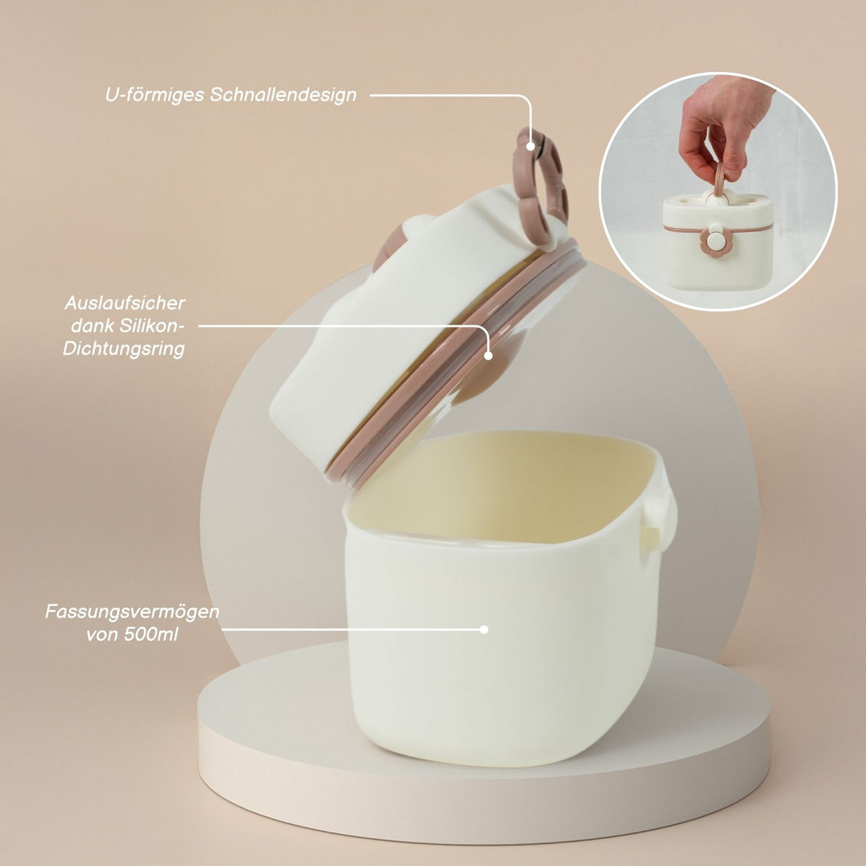 Baby-Milchpulverbox Lebensmittelbox Milchpulverspender Aufbewahrungsbox Behälter
