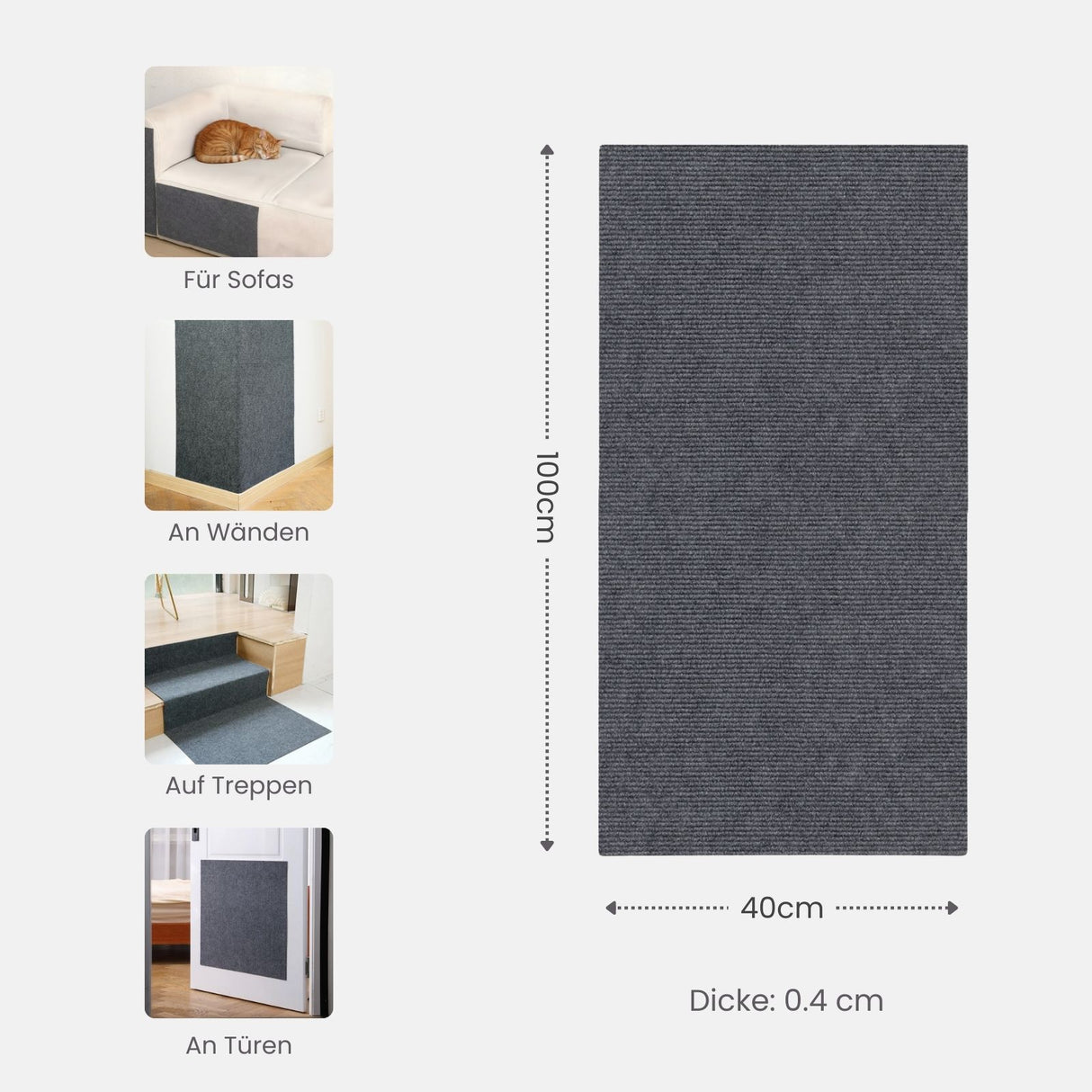 Kratzmatte für Katzen Kratzwand Klettermatte Kratzschutz Kratzbrett