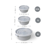 3er-Set Aufbewahrungsdosen Mikrowellendosen Vorratsdosen Gefrierdosen