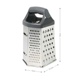 Edelstahl-Küchenreibe Standreibe Sechskantreibe Gemüsereibe Handreibe