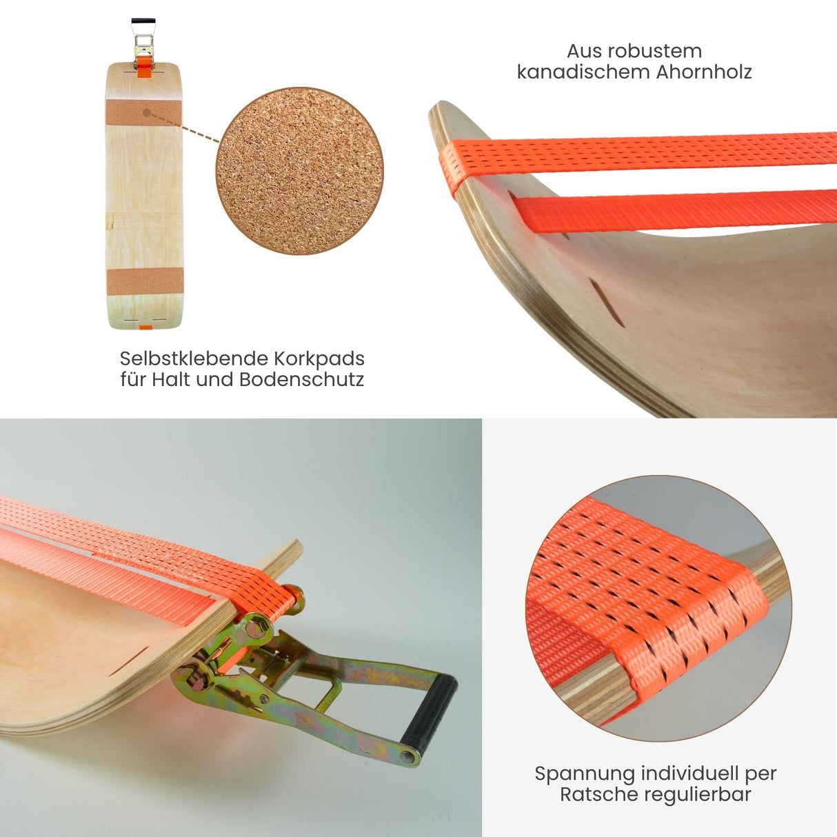 Fitness-Balanceboard mit Slackline Fitnessbrett Balancebrett