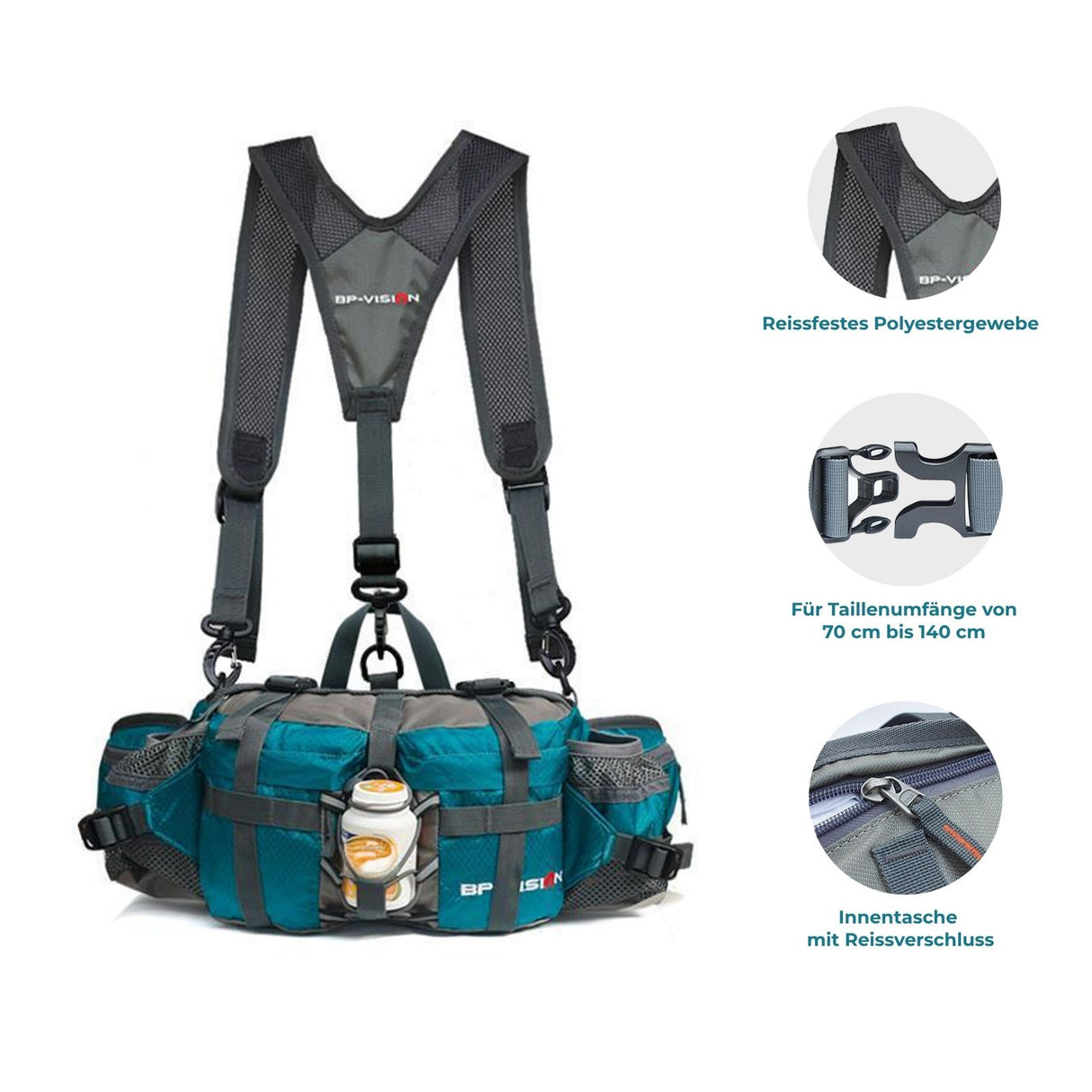 Bauchtasche mit Schultergurten Schultertasche Hüfttasche Umhängetasche