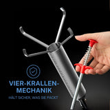 Abflussspirale Krallengreifer Greifarm Rohrreiniger Abflussreiniger