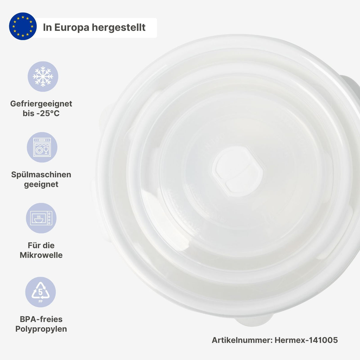 6er-Set Mikrowellenbehälter Gefrierdosen Mikrowellendosen Vorratsdosen