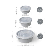 4er-Set Gefrierdose Vorratsdose Mikrowellendose mit Mikrowellenhaube